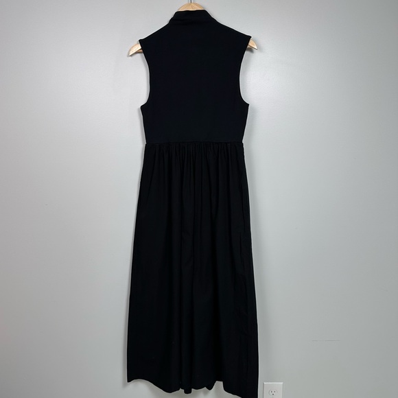 J. Crew Bestseller Mockneck Dress with Poplin Skirt Black Various BY263 - Picture 7 of 13
